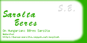 sarolta beres business card