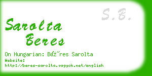 sarolta beres business card